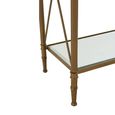 Axis Console Table - Clear Glass with Gold Metal