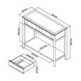 Bergen Grey Washed Oak & Soft Grey Console Table - Drawer