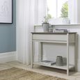Bergen Grey Washed Oak & Soft Grey Console Table - Drawer