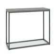 Renzo Zinc & Dark Grey Narrow Console Table