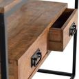 Bergamo Console Table - Industrial Style - Mango Wood - 2 Drawer