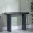 Bern Fluted Black Pedestal Console Table