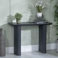 Bern Fluted Black Pedestal Console Table