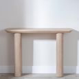 Bern Fluted Oak Effect Pedestal Console Table