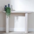 Bern Fluted White Washed Oak Effect Pedestal Console Table