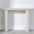Bern Fluted White Washed Oak Effect Pedestal Console Table