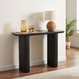 Bern Pedestal Console Table - Black - Fluted