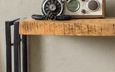 Bhuj Industrial Style Wooden Console Table with Shelf