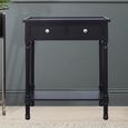 Console Table - Black - 2 Drawer - Small