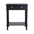 Console Table - Black - 2 Drawer - Small