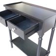 Console Table - Black - 2 Drawer - Small