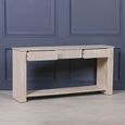 Blanche Acacia Wood Fluted Console Table