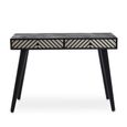 Boho Console Table - 2 Drawer - Black