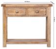Bombay Solid Mango Wood 2 Drawer Console Table