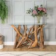 Branchwood Console Table - Glass Top