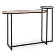 Cercle Console Table - 2 Tier - Oval - Smoked Mirrored