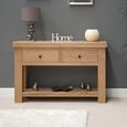 Bordeaux Console Table - 2 Drawer - Oak