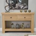 Bordeaux Console Table - 2 Drawer - Oak
