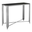 Clarice Console Table - Black Granite with Chrome