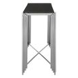 Clarice Console Table - Black Granite with Chrome