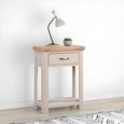 Clarion Console Table - 1 Drawer - Oak and Grey