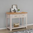 Clarion Console Table - 2 Drawer - Oak and Grey