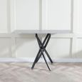 Clearance - Chopstick Grey Glass Console Table with Black Metal Legs