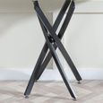 Clearance - Chopstick Grey Glass Console Table with Black Metal Legs