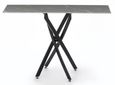 Clearance - Chopstick Grey Glass Console Table with Black Metal Legs