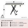 Clearance - Chopstick Grey Glass Console Table with Black Metal Legs