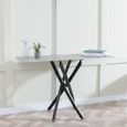 Clearance - Chopstick Grey Glass Console Table with Black Metal Legs