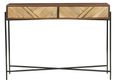 Clearance - Rennes Chevron 2 Drawer Console Table - Rustic Mango Wood - Brand New Item