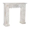 Clearance - White Wood Carved Console Table - FSS16038