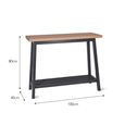 Clockhouse Console Table Carbon and Natural Oak
