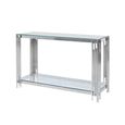 Cohen Console Table - Clear Glass and Chrome