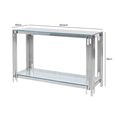 Cohen Console Table - Clear Glass and Chrome