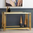 Cohen Console Table - Clear Glass and Gold Metal