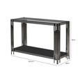 Cohen Console Table - Smoke Black Glass