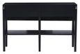 Corso Console Table - 2 Drawer - Black and Rattan