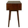 Costal Console Table - Dark Mango Wood - 2 Drawer