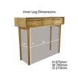 Scandic Hall Table - 3 Drawer - Oak