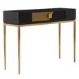 Davoli Console Table - Black and Gold - 1 Drawer