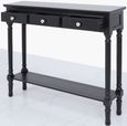 Delta Console Table - 3 Drawer - Black