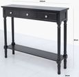 Delta Console Table - 3 Drawer - Black