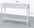 Delta Console Table - 3 Drawer - White