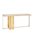 Demas Console Table - Silver and Gold Metal