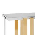 Demas Console Table - Silver and Gold Metal