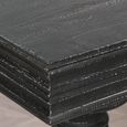 Distressed Mango Wood Console Table - 2 Drawer - Black - Large