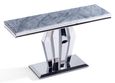 Dolce Grey Marble and Chrome Console Table