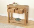 Dorset Console Table - 2 Drawer - Oak